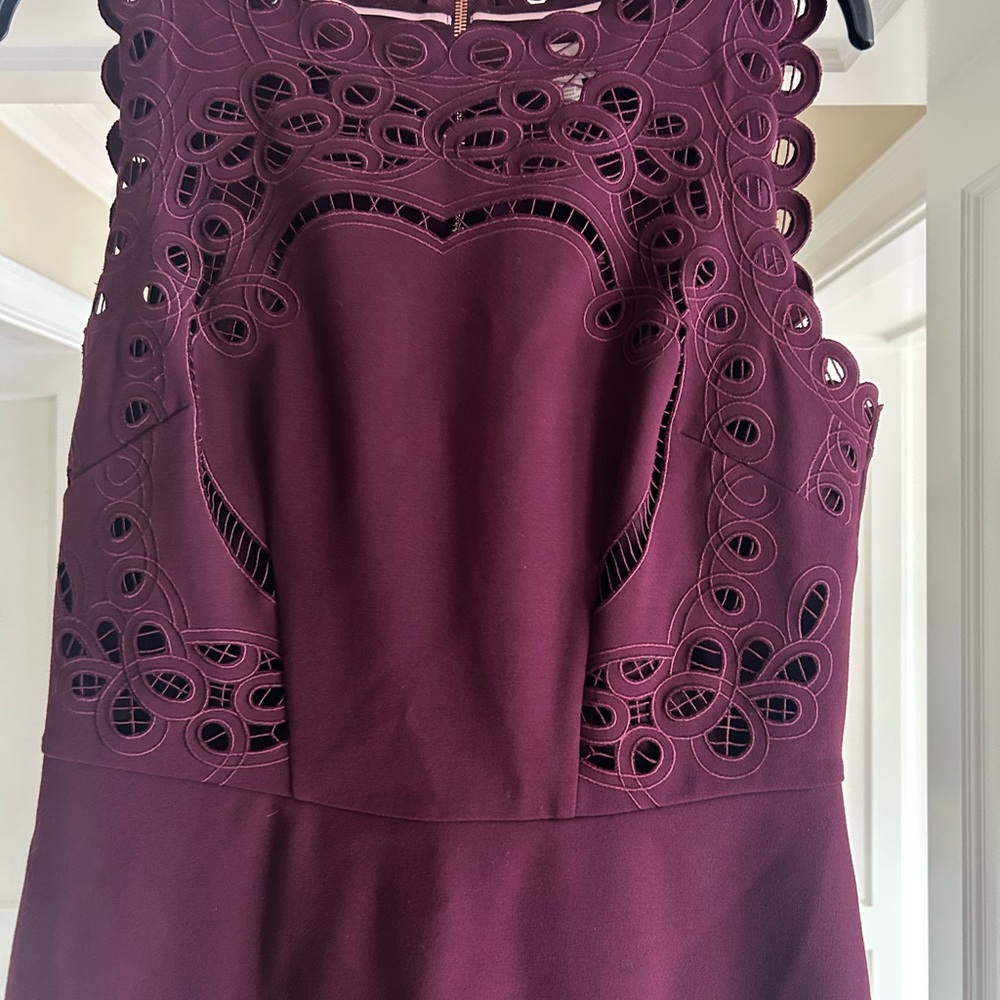 Ted Baker Deep Burgundy Pencil Skirt Dress